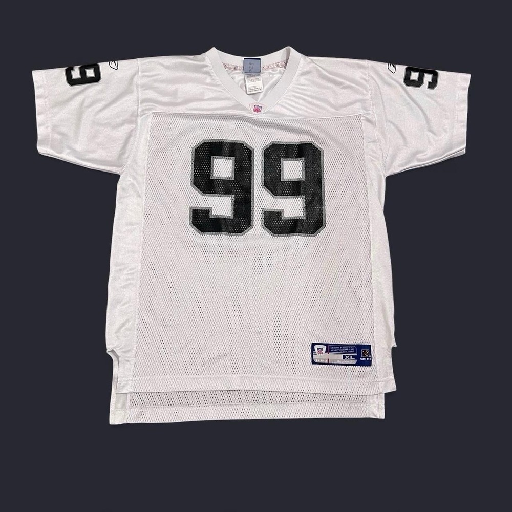 White Warren Sapp Raider Jersey Women's Y2K